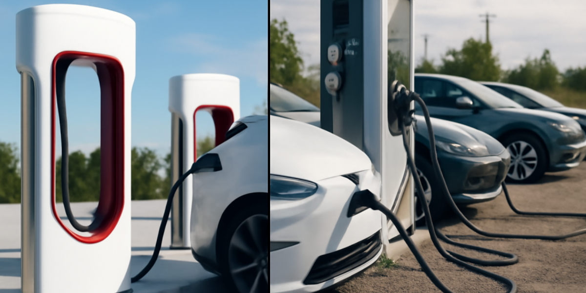 EV charger manufacturer comparison commercial